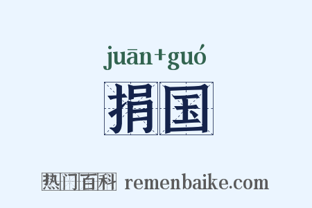捐国是什么意思的图片